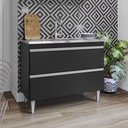 Ver imagem 4 de Balcão de Pia Esmeralda 100cm 2 Portas Basculantes Preto Maderatto Móveis