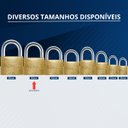 Ver imagem 7 de Cadeado Grande 50mm Haste Curta Latão Maciço Dourado com Chave | Papaiz | Kit 06 Un