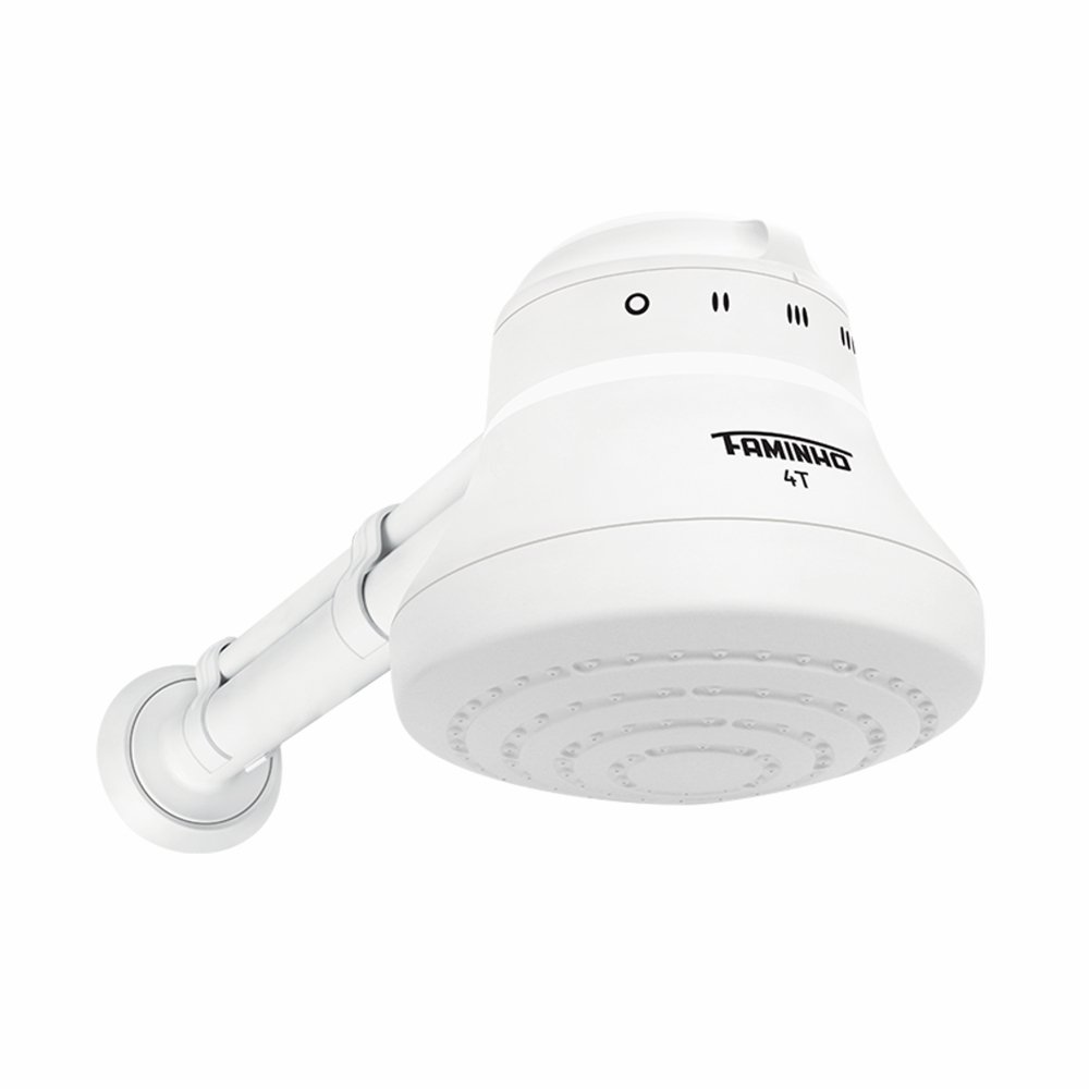 Chuveiro Ducha Elétrico Faminho Branco com Braço 4t Fame:220v 6800w