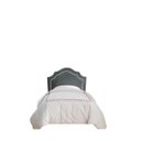 Ver imagem 3 de Cabeceira Provençal Solteiro Cinza Escuro Veludo com Tachas