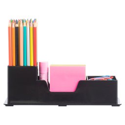 Organizador Mesa Escritório Bandeja Porta Lápis 3 Peças Pgb Preto - 4