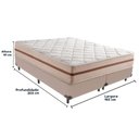 Ver imagem 6 de Cama Box Bege e Colchão Classic 26 Cm Molas Ensacadas King Anjos
