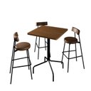 Ver imagem 2 de Mesa Bistrô Quadrada Barcelona 80cm Marrom/Acácia Mel