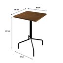 Ver imagem 3 de Mesa Bistrô Quadrada Barcelona 80cm Marrom/Acácia Mel
