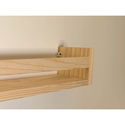 Prateleira Multiuso em Madeira Pinus com Suporte para Fixação - Mariá - 3