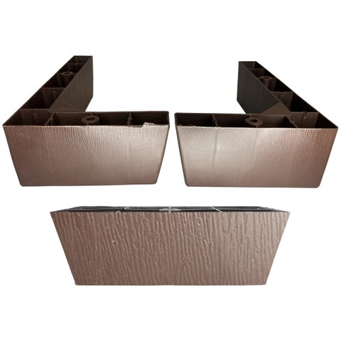 Kit 8 Pés Cantoneira + 2 Pés Apoio Sofá Tabaco + Parafusos