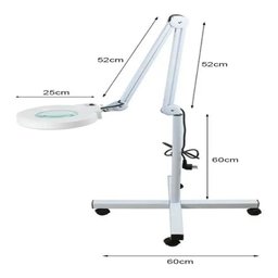LUPA ESTETICA LUMINARIA ARTICULADA ALUMINIO RODINHAS TRIPE 120 LEDS AUMENTO 10X MANICURE BRANCA - 2