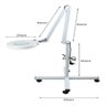 LUPA ESTETICA LUMINARIA ARTICULADA ALUMINIO RODINHAS TRIPE 120 LEDS AUMENTO 10X MANICURE BRANCA - 2
