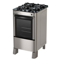 Fogao 4 Bocas Esmaltec Jade Glass, Vidro Temperado, Bivolt - Inox - 4