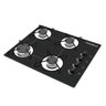Cooktop à Gás 4 Bocas Chamalux Plus 599, Mesa de Vidro, Ultra Chama, Preto, Bivolt - 1
