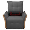 Ver imagem 5 de Cadeira Decorativa Poltrona Boston para Sala Bouclé e Corino:cinza Grafite