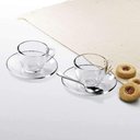 Ver imagem 4 de Kit 12 Xícaras de Chá Vidro com Pires em Casa Tem 230ml