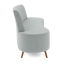 Ver mais imagens de Sofá Living Decorativo 2 Lugares 1,35M Katara Cinza Claro Veludo G33 - Gran Belo