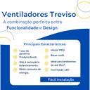 Ver imagem 4 de Ventilador de Teto Treviso Cromado Confort Led Bivolt