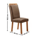 Ver imagem 7 de Conjunto de Jantar Liz 4 Lugares Tampo MDF Cadeiras Veludo Bege 120cm Moderna