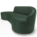 Ver mais imagens de Sofá 3 Lugares Curvo Living Firenze Direito D02 Couríssimo Verde 180cm B-89 - Lyam
