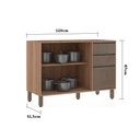 Ver imagem 2 de Balcão Pia Cozinha 1,20 m 2 Portas 2 Gavetas 1 Gavetão - Módulo Cozinha Mel - Luciane 1304:Graff