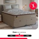 Ver imagem 5 de Cama Box Baú Queen + Colchão Comfort Class Pillow Top Bege/suede Bege