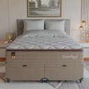 Ver mais imagens de Cama Box Baú Queen + Colchão Comfort Class Pillow Top Bege/suede Bege