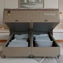 Ver imagem 6 de Cama Box Baú Queen + Colchão Comfort Class Pillow Top Bege/suede Bege