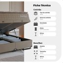Ver imagem 3 de Cama Box Baú Queen + Colchão Comfort Class Pillow Top Bege/suede Bege