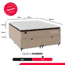 Ver imagem 4 de Cama Box Baú Queen + Colchão Comfort Class Pillow Top Bege/suede Bege