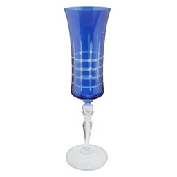 Taça P/champanhe Bohemia Grace Lap. Cristal 190ml A25cm Azul - 1