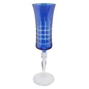 Taça P/champanhe Bohemia Grace Lap. Cristal 190ml A25cm Azul