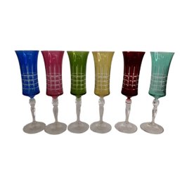 Taça P/champanhe Bohemia Grace Lap. Cristal 190ml A25cm Azul - 4