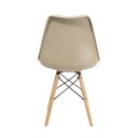 Ver imagem 1 de Kit 4 Cadeiras Saarinen Dsw Estofada Base Madeira Sala Cozinha Jantar La Mobilia
