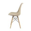 Ver imagem 2 de Kit 4 Cadeiras Saarinen Dsw Estofada Base Madeira Sala Cozinha Jantar La Mobilia