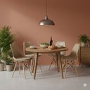 Ver imagem 6 de Kit 4 Cadeiras Saarinen Dsw Estofada Base Madeira Sala Cozinha Jantar La Mobilia