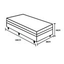 Ver imagem 4 de Cama Box Baú Solteiro Colchão Alana Espuma D20 Acolchões + Box Sintético 49x88x188 Cor:Cinza