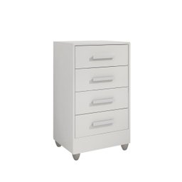 Cômoda Quarto Multiuso Compacta 4 Gavetas - Branco - 2