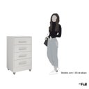 Ver imagem 5 de Cômoda Quarto Multiuso Compacta 4 Gavetas - Branco