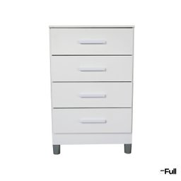 Cômoda Quarto Multiuso Compacta 4 Gavetas - Branco - 6