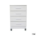 Ver imagem 6 de Cômoda Quarto Multiuso Compacta 4 Gavetas - Branco