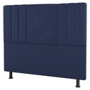 Ver imagem 7 de Kit Cabeceira e Baú Cama Box Queen Size Grace 160cm Suede Azul - Desk Design