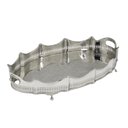 Ver imagem 1 de Bandeja Decorativa Oval em Metal na Cor Prata 61x11,5cm