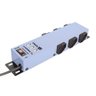 Filtro Linha Metálico 6 Tomadas FL Power Com 3 Entrada USB IPEC Azul - 1