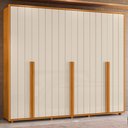 Ver imagem 2 de Guarda Roupa Casal Volpi 6 Portas Mdf 278 Cm Cinamomo Off White Madetec