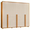 Ver imagem 1 de Guarda Roupa Casal Volpi 6 Portas Mdf 278 Cm Cinamomo Off White Madetec