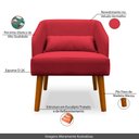 Ver imagem 4 de Poltrona Decorativa Virgínia Veludo Vermelho - Montanaris Decor Md Montanaris Decor