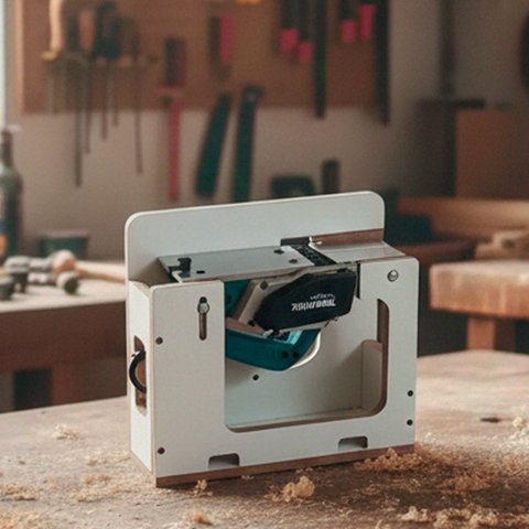 Suporte para Plaina Invertida Montado e com 2 Grampos de Marceneiro