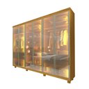 Ver imagem 2 de Guarda Roupa 6 Portas Casal Reflecta Led Imperatriz Naturale - Gelius