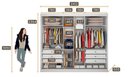 Ver imagem 5 de Guarda Roupa Casal com Espelho 3 Portas de Correr 6 Gavetas - Londres-branco - Móveis Novo Horizonte