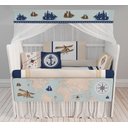 Ver imagem 1 de Kit Berço navio mar mapa para quarto de bebê menino KT26
