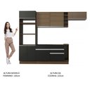 Ver imagem 6 de Armário de Cozinha Completa 290cm Rustic/Preto/Rustic Safira Madesa 14