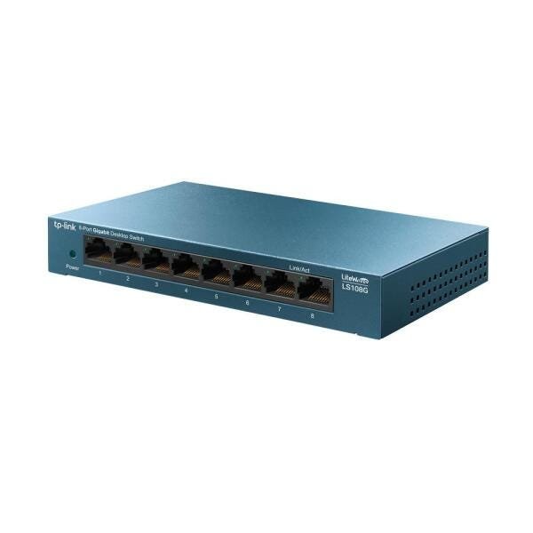 Switch de Mesa TP-Link Gigabit Lite Wave com 8 Portas Ethernet 10/100/1000 Mbps, LS108G - 2