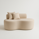 Ver imagem 1 de Sofá Decorativo Curvo Orgânico Nature Gaia Boucle Bege - Montanaris Decor